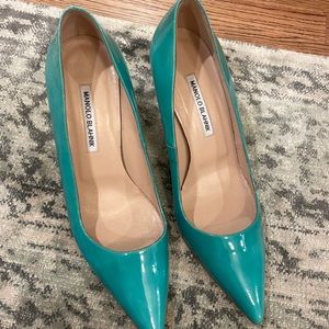 Manila blahnik heels teal